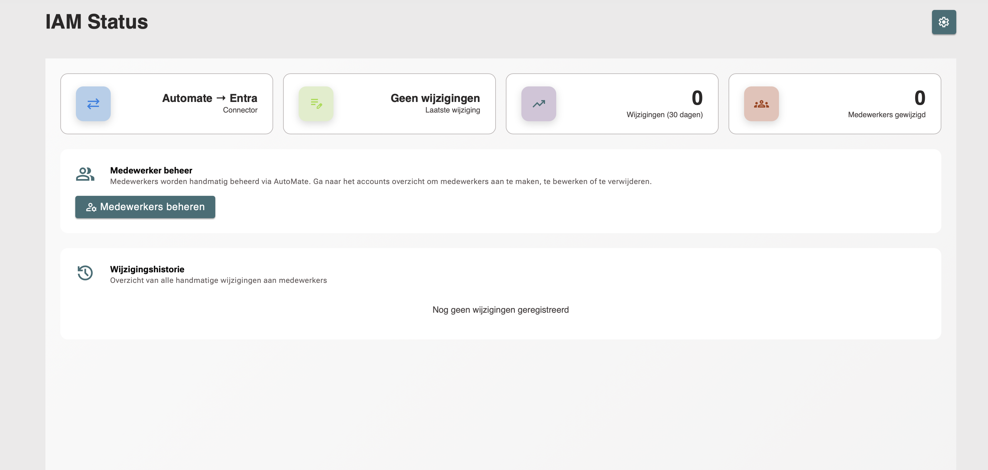 IAM Status dashboard